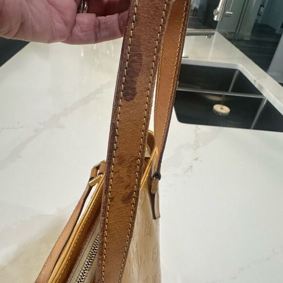 Louis Vuitton Yellow Monogram Vernis Tote Bag - Picture 11 of 17